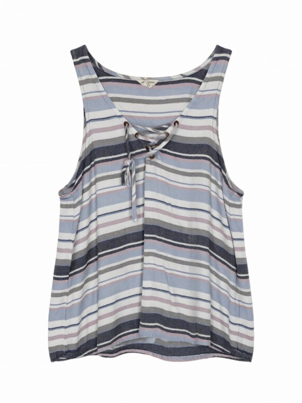 Aeropostale Blue Women's Striped Sleeveless Top L